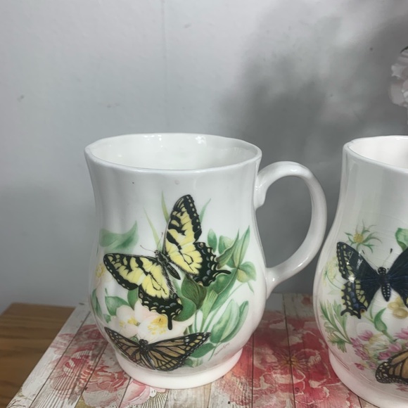 Rosewood Bone China Mugs Butterfly Collection Staffordshire England - Picture 6 of 14